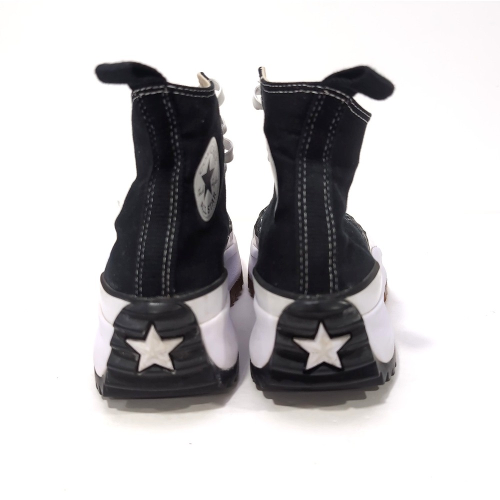 Converse Run Star Hike High Top Platform Sneakers Womens 8.5 Mens 7 Black White - Picture 5 of 16